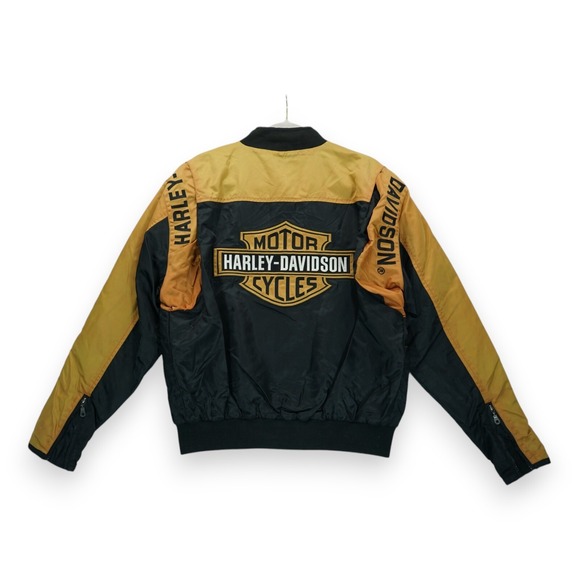 Vintage Harley Davidson Motorcycle Bomber Jacket Mens Full Zip Size Medium - Picture 1 of 8